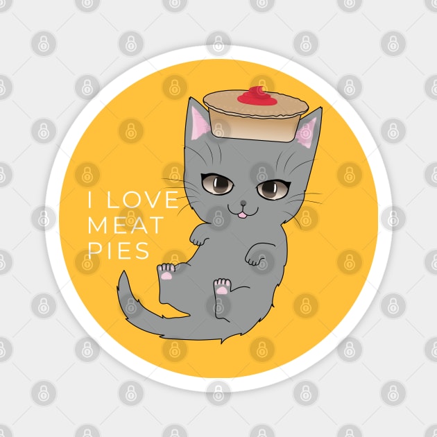 Meat Pie Cat Magnet by akwl.design